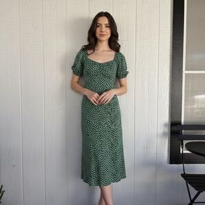 SHEIN Green Floral Dress